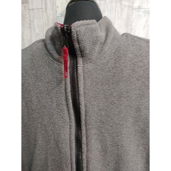 Trader Bay Men's reversible Puffer style Vest in Red and Gray 4 pocket Large - Picture 3 of 11